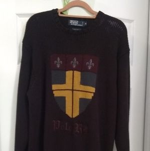 Men's Polo Ralph Lauren Black Sweater with Crest